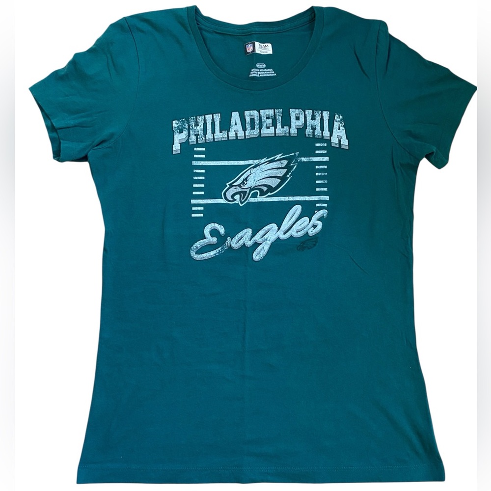 Philadelphia Eagles NFL Team Apparel Short Sleeve Tee Green Women’s Size Medium